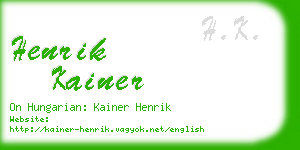 henrik kainer business card